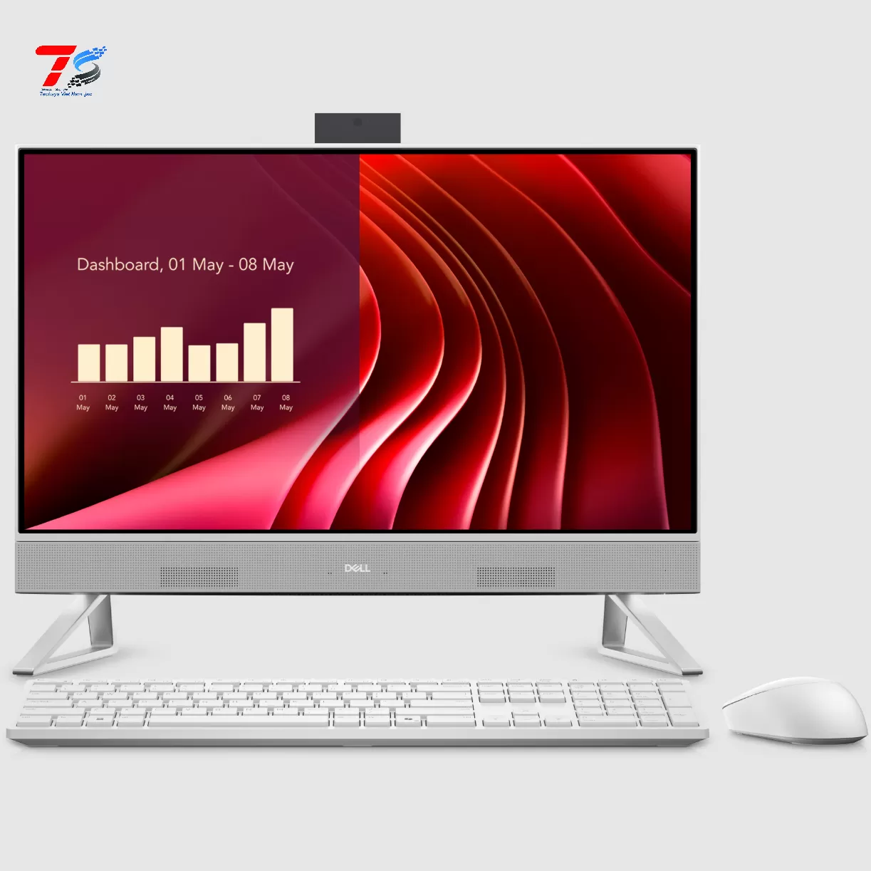 Máy tính để bàn Dell 24 All-in-One EC24250 (42AIO241334-02) i5 1334U/16GB/1TB/23.8 inch FHD non Touch/Win 11 H + Ms Office H/1Y